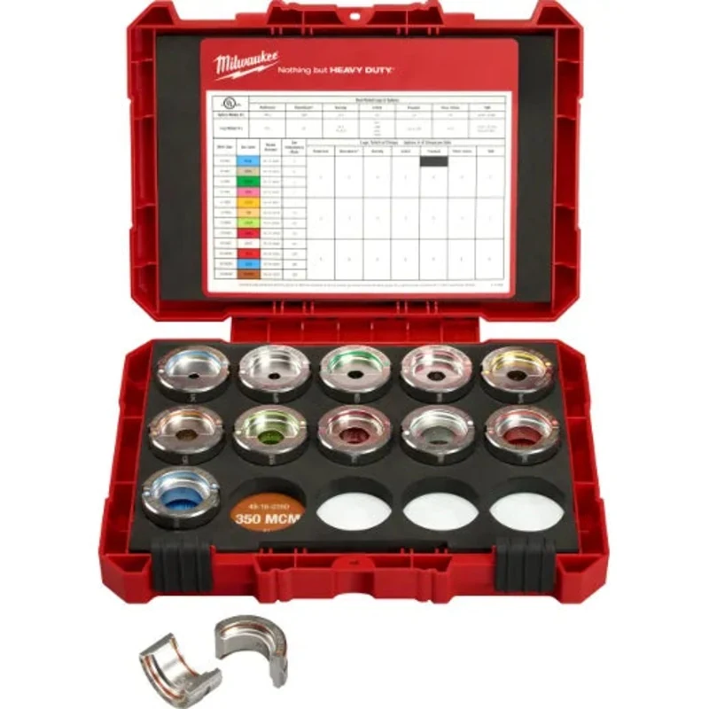 Kit de matrices - Milwaukee #8 - Kit de matrices de style U en aluminium 350 MCM, 49-16-KITA